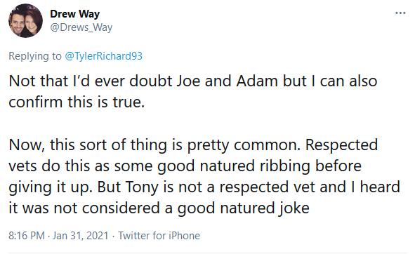 Adam Herman of Blue Shirt Banter wrote that multiple sources told him that DeAngelo withheld Miller's first goal puck in a manner that was not received well by some in the organization. This story was corroborated by Drew Way of Blueshirt Break.