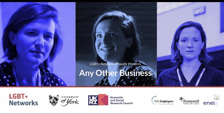 Meet the artists @ChloChristian <a href="/Adam_Zed/">Adam Z. Robinson</a> @Liv_Dowd who turned our research findings on LGBT+ networks into a film. Screening of Any Other Business on 23rd February and launch of Toolkit to drive conversations about employee networks #LGBTHM21   eventbrite.co.uk/e/any-other-bu…