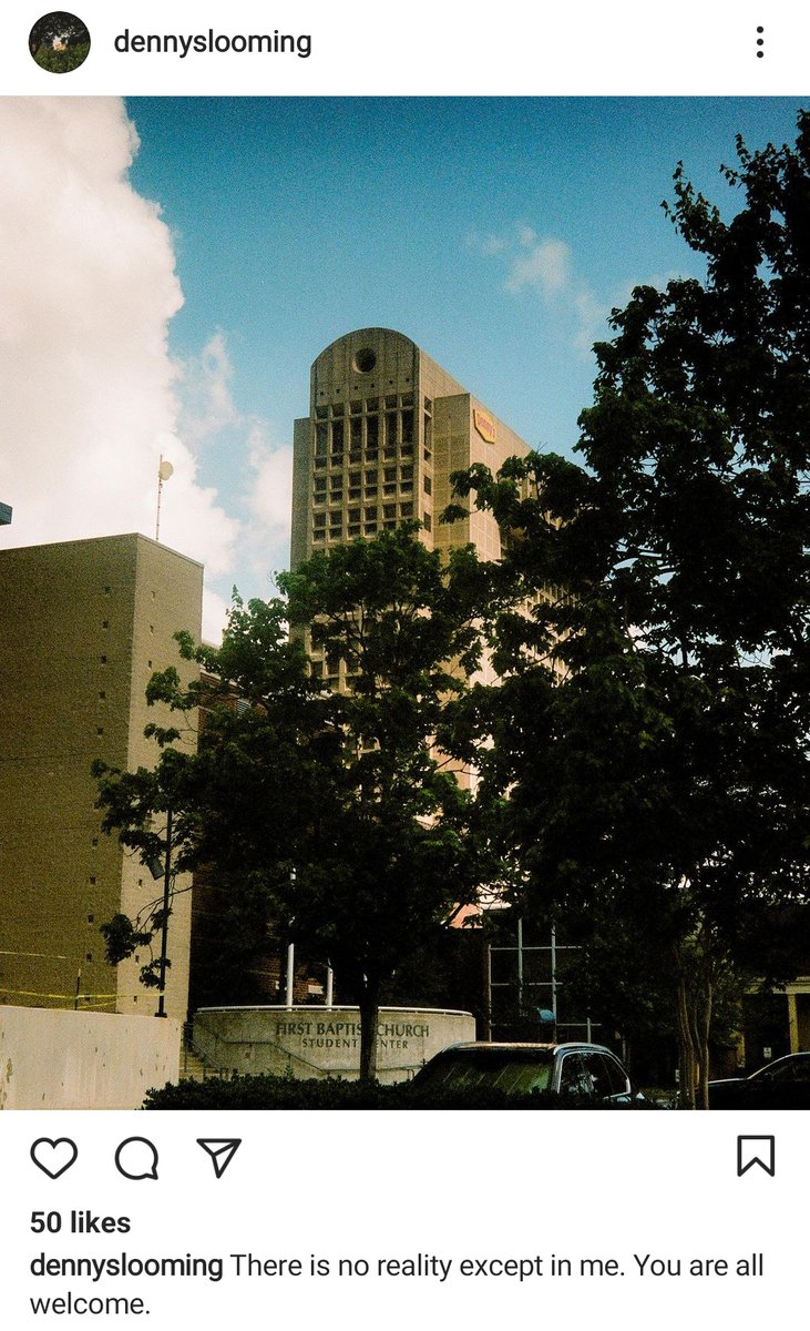 Originally built as part of an effort at downtown renewal, it juts out from the skyline and looms over everything. The instagram account @dennyslooming documents its moods and portents.