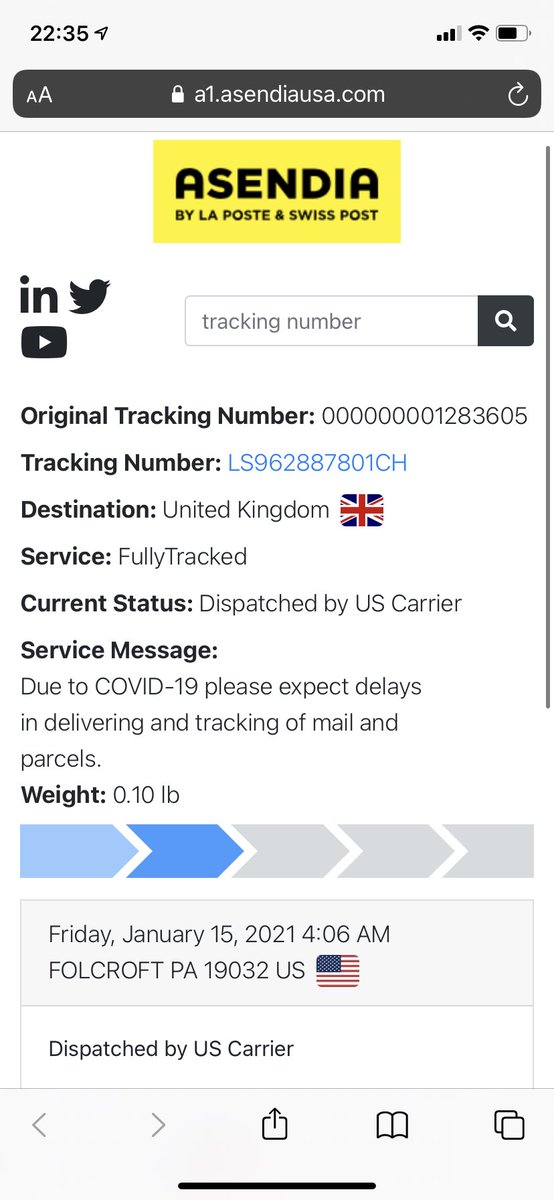 chriswalts's tweet photo. @AsendiaUSA hello, I’m trying to work out where our package is and when it might arrive. We haven’t had any update in 15 days. Can you help? https://t.co/JBXcMczJUc