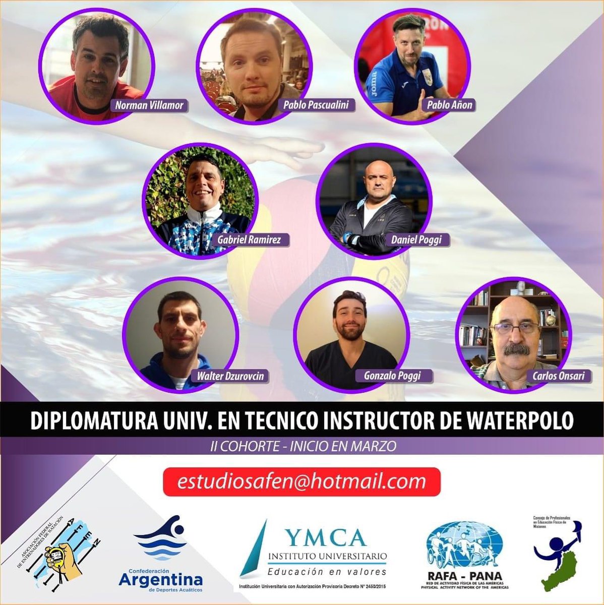 cadda1969's tweet photo. Abierta la inscripción para la II Cohorte de la Diplomatura Universitaria en Técnico Instructor de Waterpolo. 

⚠️ Cupos limitados
➕ info: estudiosafen@hotmail.com https://t.co/MlUxSqDyno