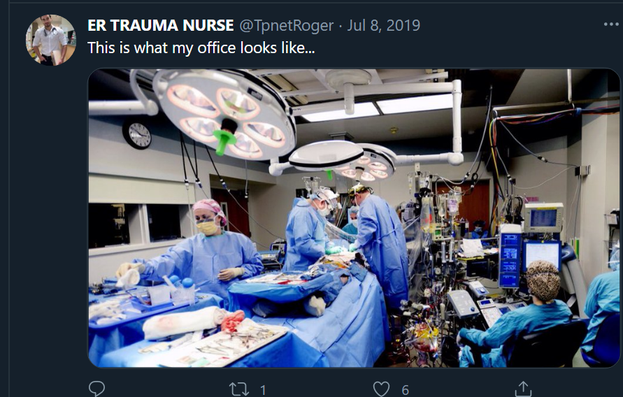 But look, this is where he works. Ope, nope! More stock photos! 5/