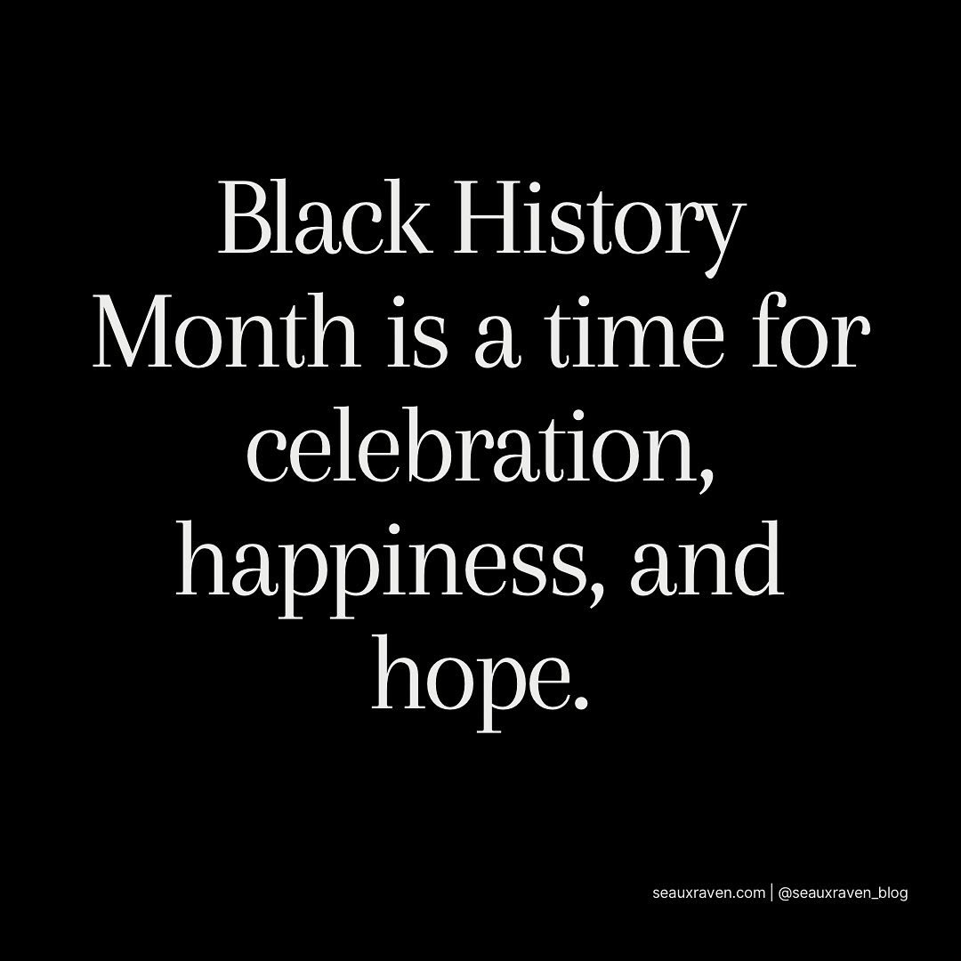 seauxraven_blog's tweet photo. Happpppy Black History Month🖤! This month is all about celebration and not sadness! This month is SO important.
• We shared what Black History means to us. What does it mean to you?
#blacklivesmatter #blaclhistorymonth #celebrate #htxblogger #louisianablogger https://t.co/FvV7enEEQz