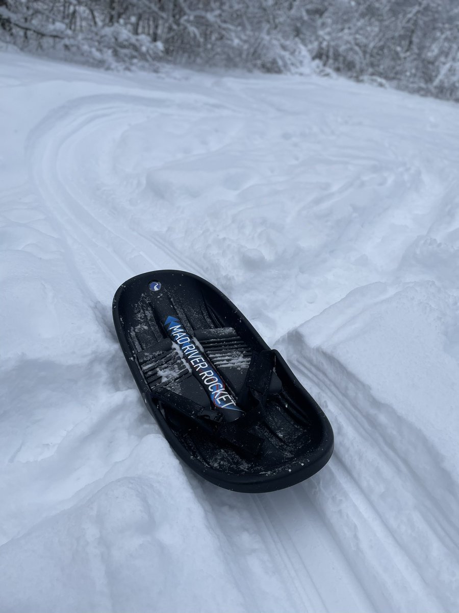 MadRiverRocket's tweet photo. Get a mad river rocket powder sled now, in time for the deep snow! This is the only sled that lets you steer and go fast in deep snow. Get 10% off on yours this week. ORLENA10 https://t.co/wYFXg9jVzP