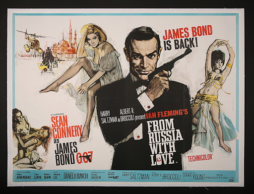 shakinshaner's tweet photo. Editing episode 9 on Sean Connery James Bond. Finding all of the original movie posters. This one, From Russia with Love! https://t.co/oPy7fjtQVm