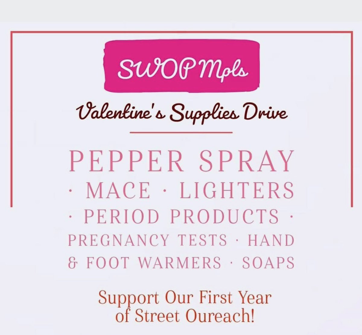 Please donate to our Valentine's Supply Drive if you can