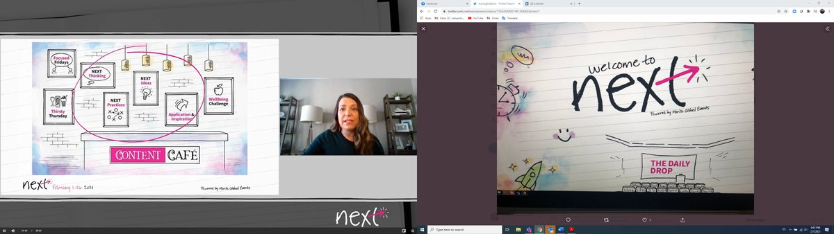 echaillo's tweet photo. 1st day of #NEXT4events our own @MaritzGlobalEvt digital event for partners, clients, and colleagues.   Week one: #nextThinking Week two: #NextIdeas Week three: #NextPractices Week four: #Application #Inspiration "At the end, it´s all around #ADAPTABILITY" @dpeckinpaugh https://t.co/mG2FFWImTG