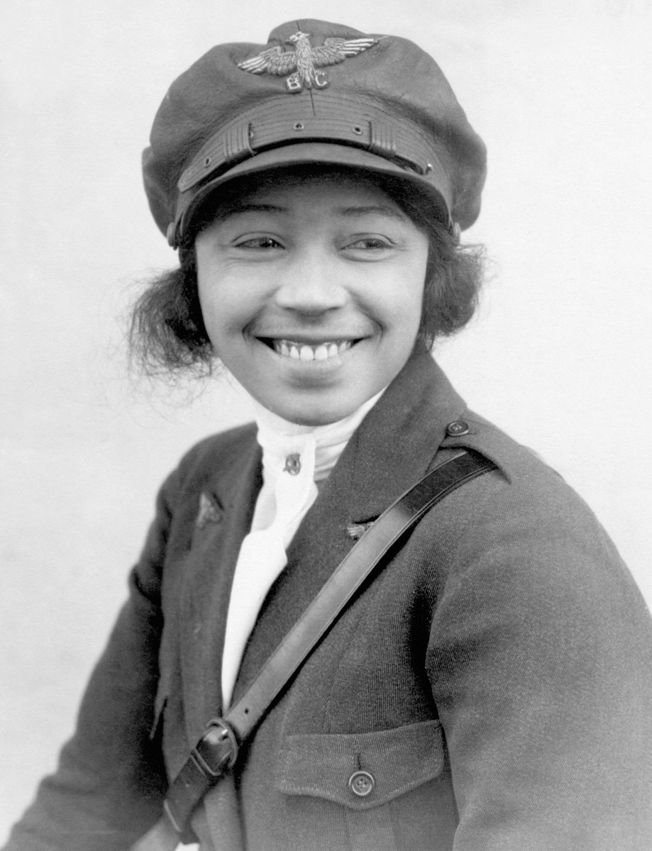 Bessie Coleman (1921)First black person to hold an international pilot's license
