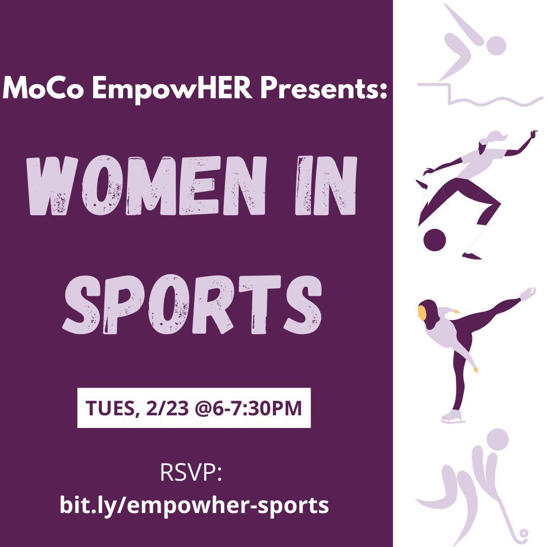 🚨NEW OPPORTUNITY ALERT🚨on February 23rd we will be hosting Women in Sports, a panel and discussion opportunity for students interested in pursuing fields related to sports! Our guest panelists include Olympic Athletes, World Cup Champions, and Gold Medalist.
