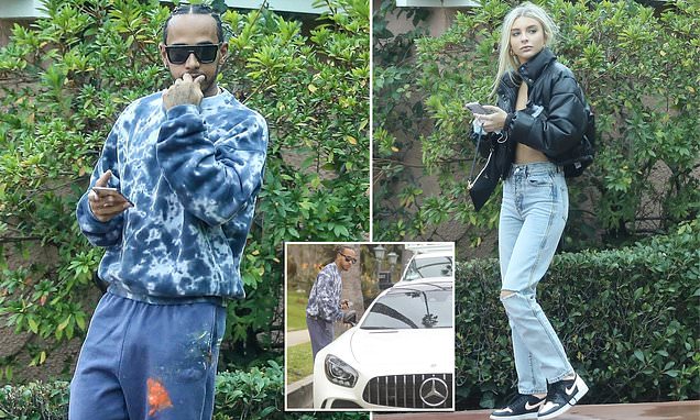 Lewis Hamilton Sheepish Formula 1 ace leaves his hotel cabana moments after an attractive blonde dlvr.it/Rrpl15