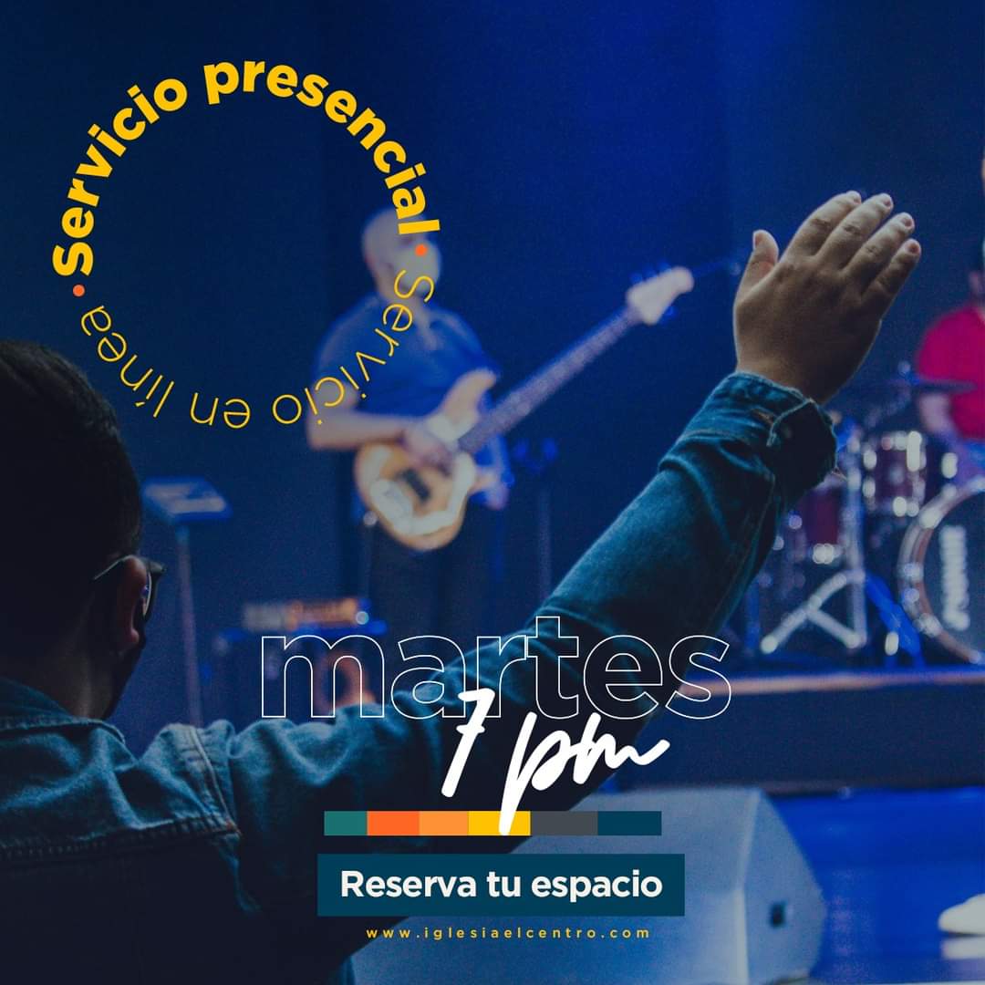 ¡Inicia febrero con todo! Te esperamos mañana a las 7 pm en nuestro servicio de adoración. 
Reservá tu lugar en iglesiaelcentro.com