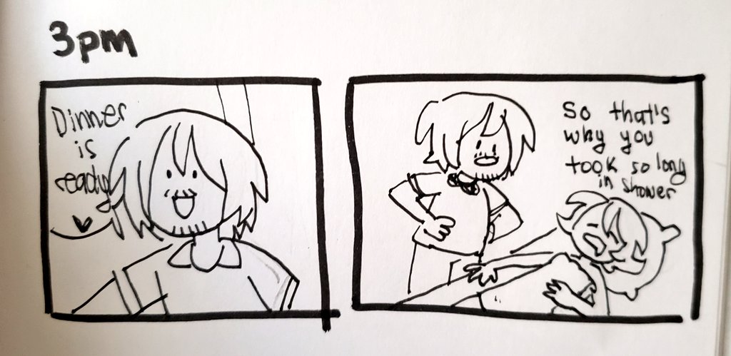 i like to take naps after my shower #hourlycomicday 