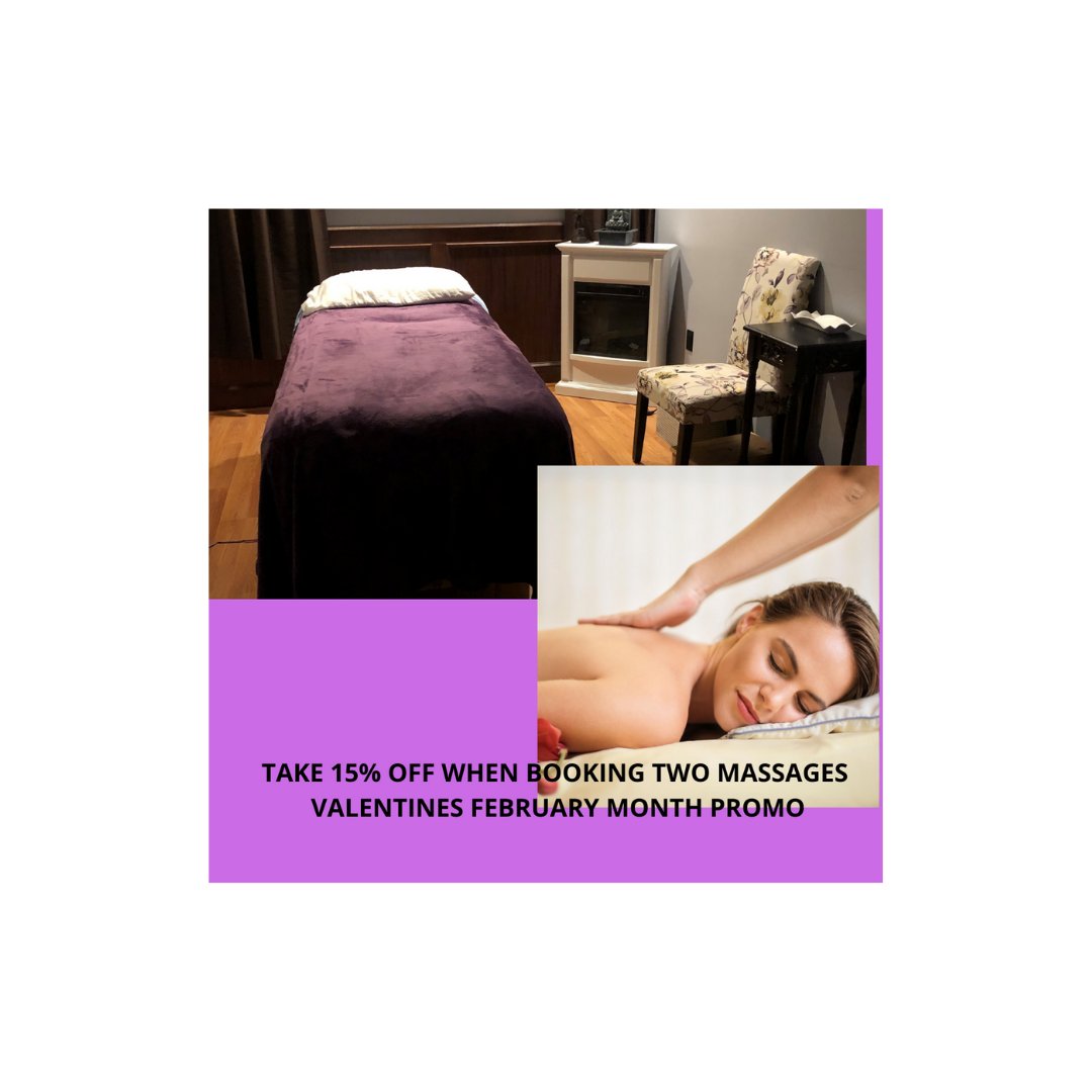 SpaOne7's tweet photo. 15% OFF WHEN BOOKING TWO MASSAGES
VALENTINES FEBRUARY PROMO https://t.co/eEHfq1rLm9
