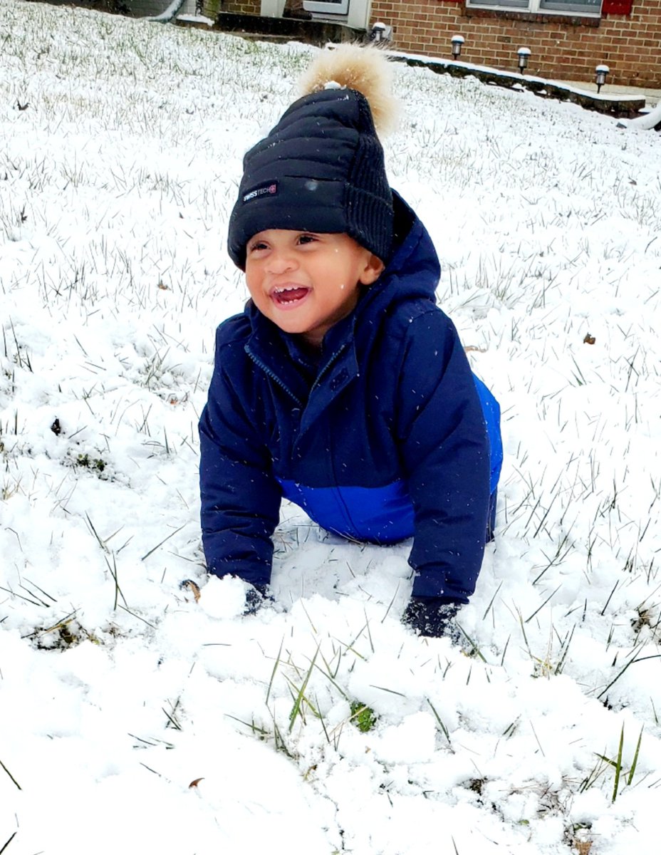 Ms_Taylor1's tweet photo. My baby's first time in the snow 😍#fox5snowday https://t.co/HfDYS2MRTT