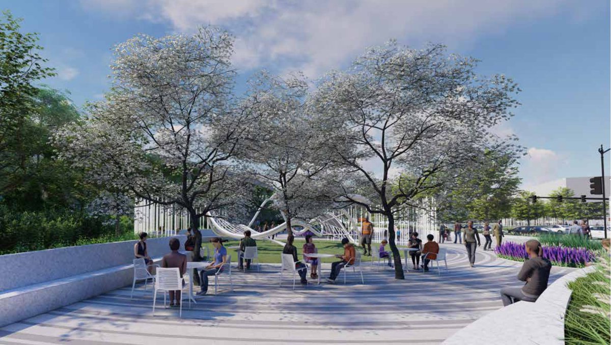 The seizure is part of D.C.'s plan to transform the intersection to make it safer and add new public parks. Here's a link to a concept plan from October and some renderings of what it could look like:  https://www.cfa.gov/system/files/meeting-materials/4-CFA-15-OCT-20-4-Virtual_Circle_sm-pres.pdf