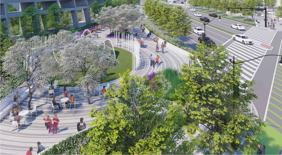 The seizure is part of D.C.'s plan to transform the intersection to make it safer and add new public parks. Here's a link to a concept plan from October and some renderings of what it could look like:  https://www.cfa.gov/system/files/meeting-materials/4-CFA-15-OCT-20-4-Virtual_Circle_sm-pres.pdf
