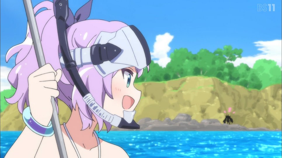 umi_uwg's tweet photo. 【水中シーン情報】
番組名：TVアニメ『アズールレーン びそくぜんしんっ！』#4 より
シチュエーション：素潜りで魚を捕獲するシーン。 https://t.co/rx1d8yo5GJ