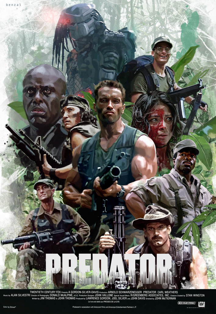 SWinstonSchool's tweet photo. #Predator &amp; #Alien #posters by David Benzal. https://t.co/Q8WiYFqh1q