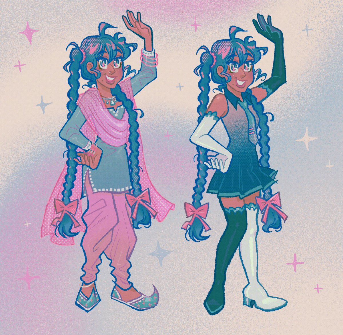 bonobodraws's tweet photo. punjabi miku for the soul #mikusonamonday #MikuMonday https://t.co/5ytdDmMjIt