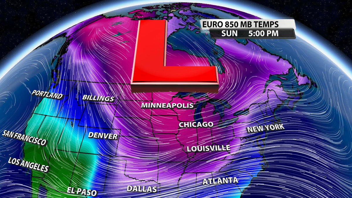Armed with this expectation, we dive into the data. The following 4 images show the placement of the Polar Vortex Tue through early next week. Notice how it gets tugged further and further south to near the Great Lakes before camping. This is EXACTLY what should occur.