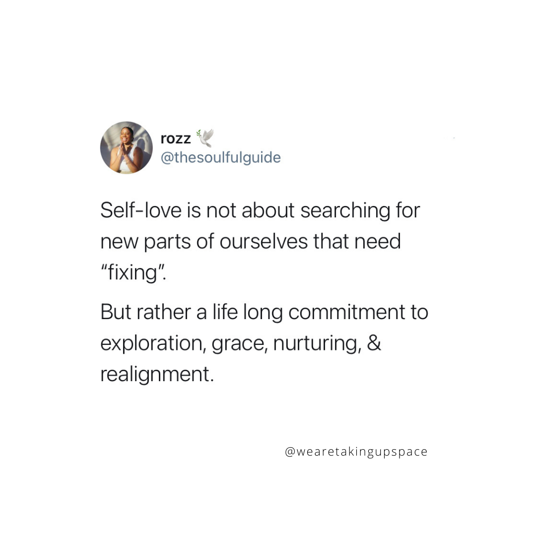 letstakeupspace's tweet photo. a reminder that you are not an object in need of repair. 

you are a human. with desires, needs, beliefs, experiences &amp; a soul. 

you get to be kind, gracious, patient, and lovingly accountable as you are meeting new parts of yourself. https://t.co/kYEldGpzB3