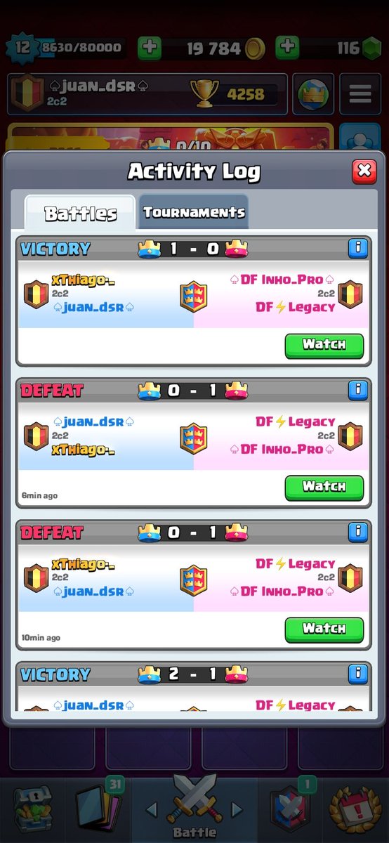 Pasamos a semifinal de liga de 2c2 con mi compañero <a href="/Tharglez/">xThiago-_</a> organizada por @_BxBarney_ <a href="/AndresCR_04/">Andres CR04</a>