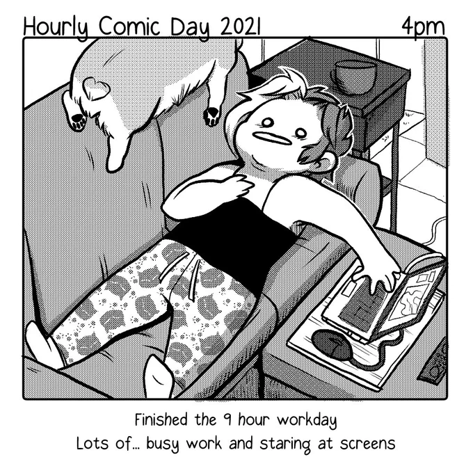 Unfortunately #hourlycomicday fell on a Monday this year of all things - and my job requires my attention for the full 9 hours. It isn't uncommon for work projects like this to leave me completely bushed at clock out. 