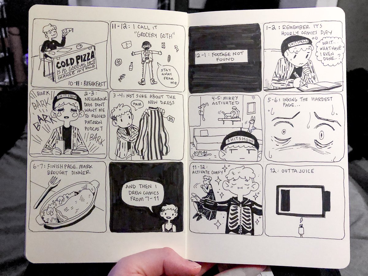 #hourlycomicday made a nice sketchbook spread ? 