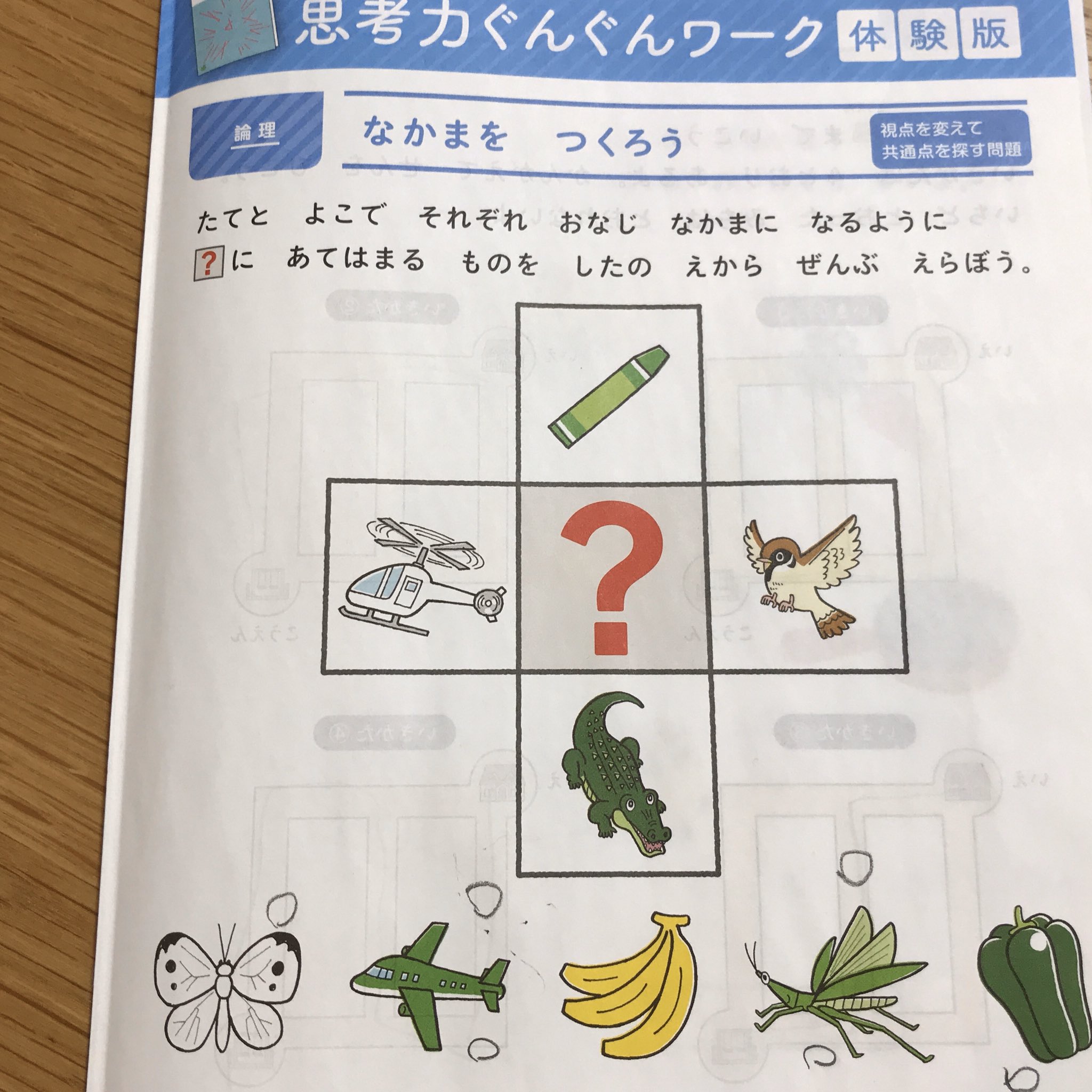 ぴよまま ゆる教育ママ 年少息子 ひらがな カタカナの読み書きは既に習得してるから 通信教育はいらないかな と思ってたんだけど こどもちゃれんじの思考力特化コースのお試しワークさせてみたら すっごく楽しそうだった 頭使う系の問題でなかなか