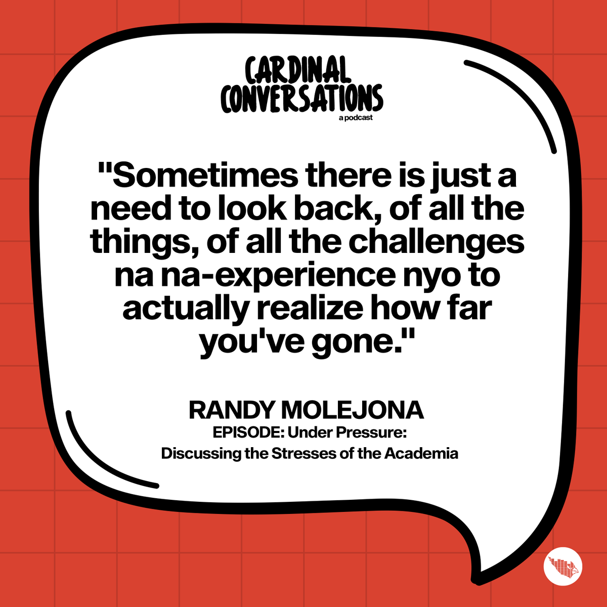 mapuarc's tweet photo. Learn to cope with the pressure of today's education on this week's episode of #CardinalConversations. Listen to what Mak and Randy of EASTS-TSSP has to share on managing academic pressure at https://t.co/DezLv8bGmz. #MapuaRC https://t.co/BCkM8b6eSy