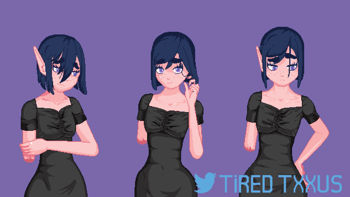 Finally finished the dresses for all of her portraits... Tough work. #lewdgames #hentaiartist #hentaiecchi #visualnovel #hentaigame #ドット絵 #巨乳 #おっぱい #pixel #pixelart #nsfwpixelart #nsfw