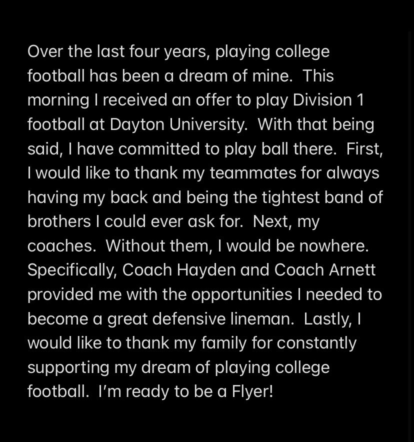 Nate Hess (@natehess17) on Twitter photo Very thankful for this opportunity to pursue my dream of playing football at the next level! Thank you for believing in me <a href="/DaytonFootball/">Dayton Football</a> and <a href="/JimCollins_FB/">Jim Collins</a> 🔥🔥 GO FLYERS!!! Very thankful for this opportunity to pursue my dream of playing football at the next level! Thank you for believing in me <a href="/DaytonFootball/">Dayton Football</a> and <a href="/JimCollins_FB/">Jim Collins</a> 🔥🔥 GO FLYERS!!!