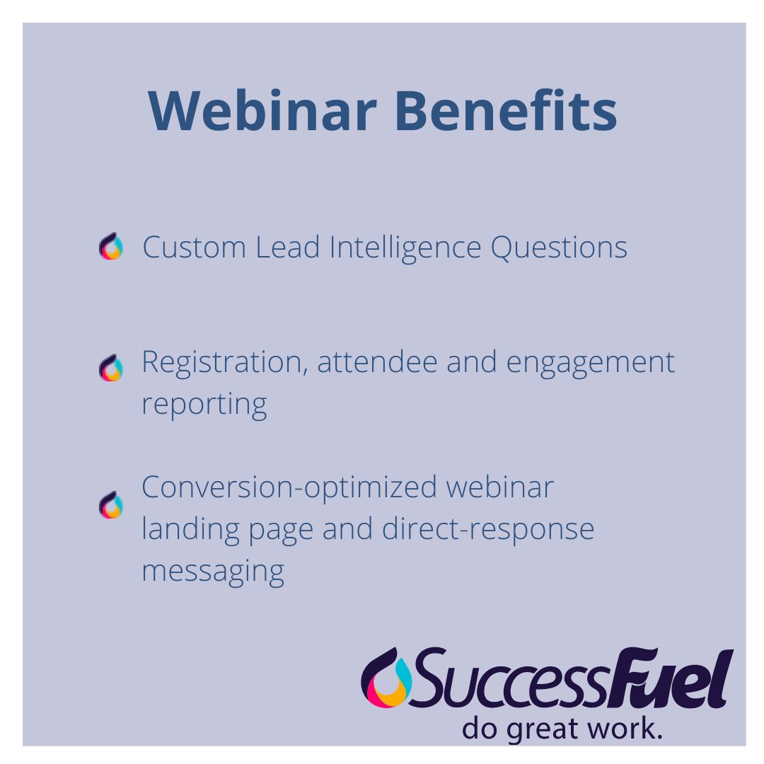 With more companies relying on Webinars, it's important to make sure you're getting the most out of yours. Learn more about our webinar benefits at the link in bio!