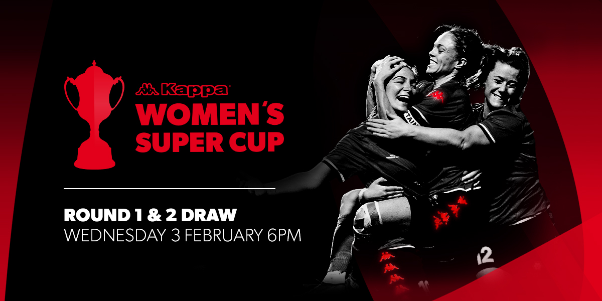 We're counting down to the Round 1 &amp; 2 draw for the new Kappa Women's Super Cup! ⏰

<a href="/simon_smale/">Simon Smale</a> will be joined by <a href="/brisbaneroar/">Brisbane Roar FC</a>'s <a href="/clarepolks89/">Clare Polkinghorne</a> to reveal the fixtures.

🖥️ Watch it unfold on the FQ Facebook page at 6pm on Wednesday.

Ball allocations 👉 bit.ly/3pGdCkG