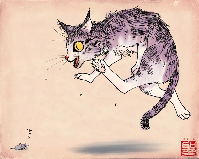 古い猫絵詰め合わせ⑧  
#猫好きさんと繋がりたい #ネコ絵 