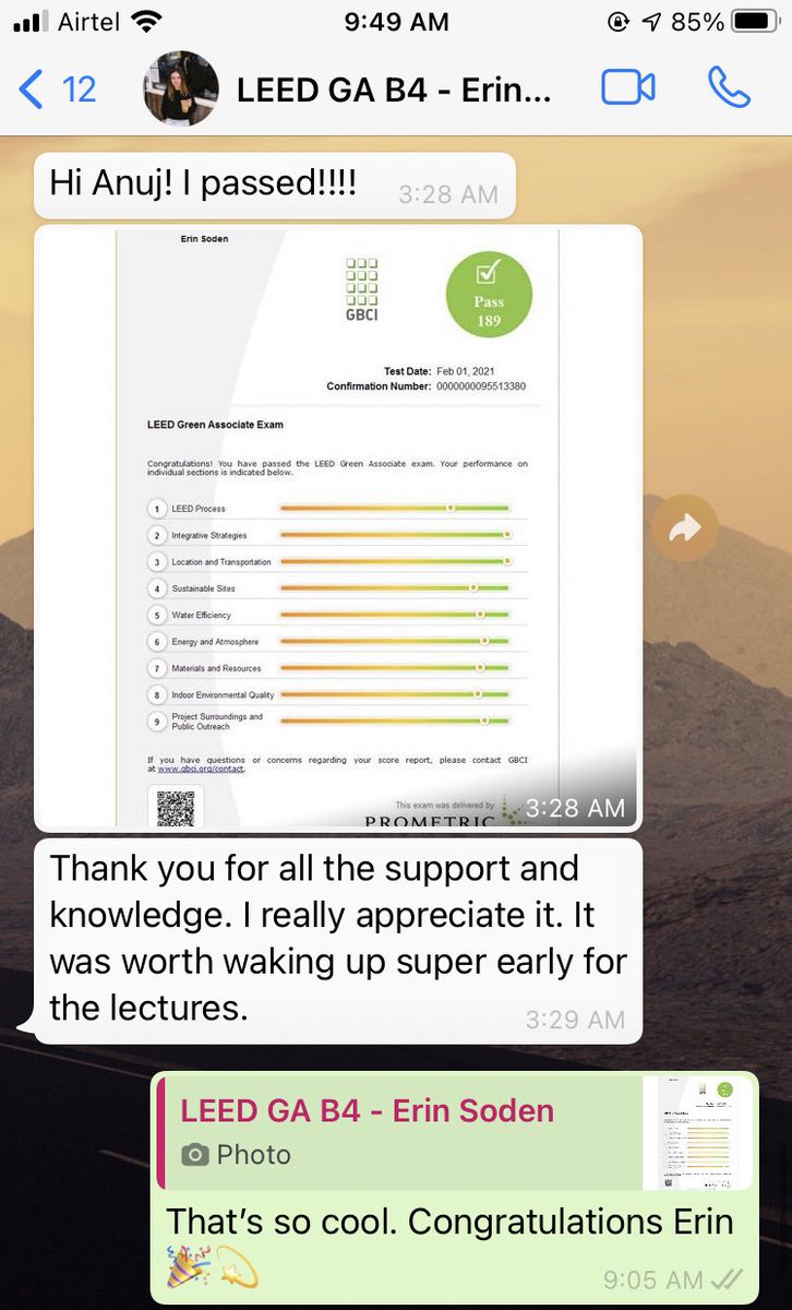 D2OLearning's tweet image. These kind of feedbacks and passion of people motivate us to do more and more 💪✨ #D2OScholar on clearing #LEEDGreenAssociate Exam. She joined us from California and now a part of D2O Scholar Community. @USGBC @m_raman @GBCI @GBCI_India @Design2O