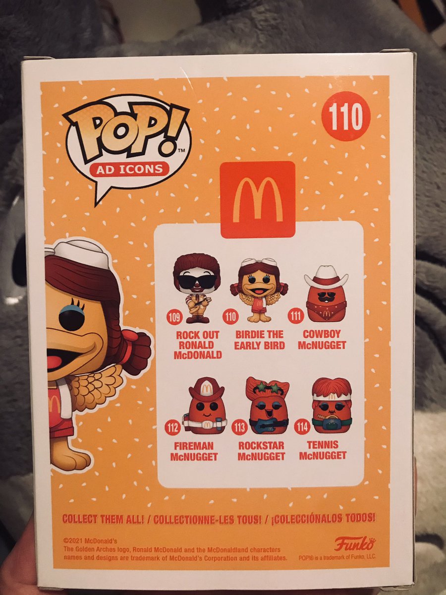 PateeSondra's tweet photo. Birdie The Early Bird has arrived!! I remember speaking to my boyfriend saying if Funko comes out with The Early Bird Birdie I wanted to get her sheโs definitely my Childhood!!
#Birdie #TheEarlyBird #PopADicons #McDonalds #funkocollector #FunkoPop #nerdgirl #McDonald https://t.co/rrcRHuT092