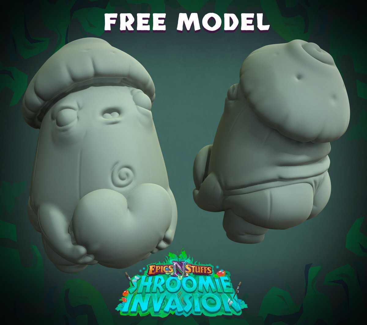 EpicsNStuffs's tweet photo. Will you be their Valentine? Free Shroomie for all :D https://t.co/4JPuCvcwdA 

#dnd #dndcharacter #rpg #fantasyart #miniatures #miniaturepainting #wargaming #tabletopgames #3dprinting #3dmodeling #3dprinted #patreon #free #ValentinesDay https://t.co/P4Q4I5oI3l