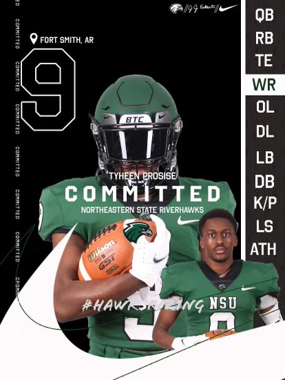 Excited to announce that I will be attending  Northeastern State University!  <a href="/NSU_Football/">Northeastern State Football</a>