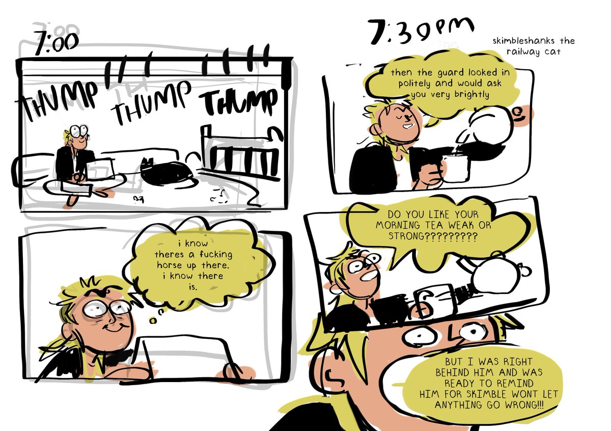 #hourlycomicday this unintentionally parallelled amelia @mimiadraws . i think cats is just in the air 