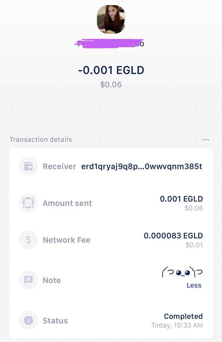 cessmestreet's tweet photo. I sent my sister a virtual hug using #Maiar 🥰 $EGLD #Elrond @sushilishus https://t.co/Vl8ENydo13
