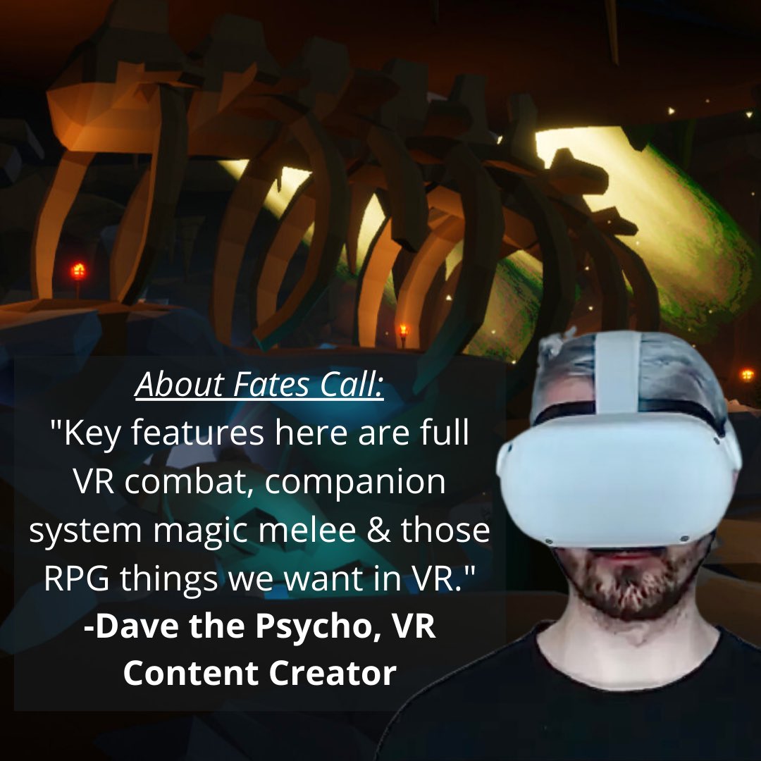 StudiosLuthor's tweet photo. 🔍 See why VR Content Creator Dave the Psycho &amp; the world are enjoying our new game.
🔥 Fates Call: A New Beginning 🔥
Start playing now ➡️ https://t.co/70IbXZTVTq
#vr #vrgames #virtualreality #virtualrealitygaming #virtualrealitygames #openworldgames #openworld #rpg #rpggames https://t.co/MB9LcMQXpY