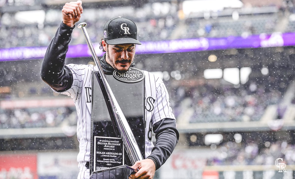 Rockies's tweet image. Eight straight Gold Gloves
Four straight Platinum Gloves
Four Silver Sluggers
Four Fielding Bible Awards
Three Wilson Defensive POY Awards
Mel Ott Award
Too many MVP snubs