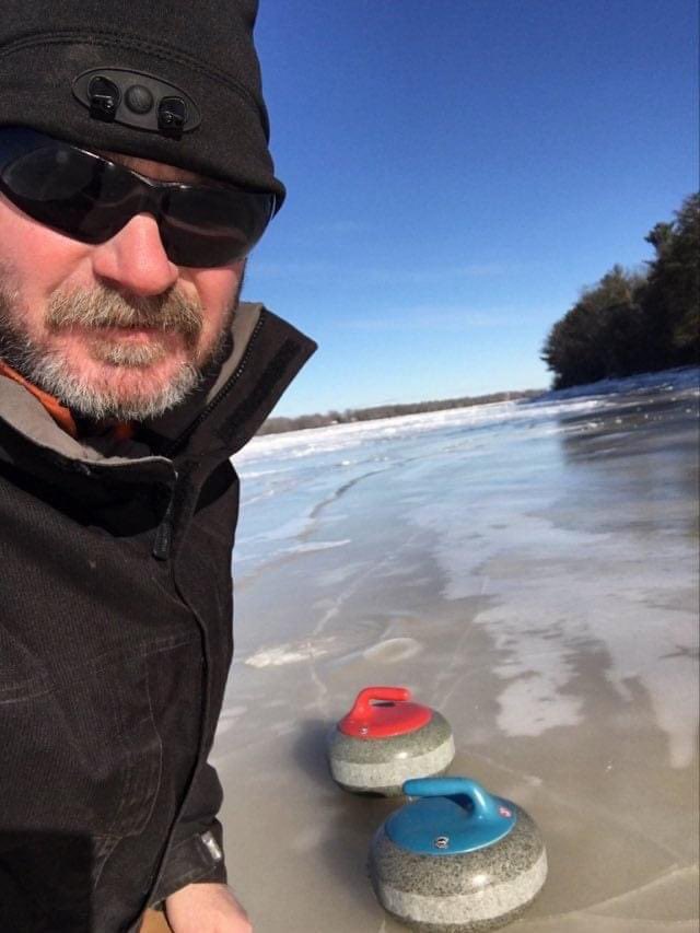 Shout out to our buddy Darin who bought 2 sets of our old rocks last year and is now using them on the St John River, right in his own backyard!  Old rocks still getting a bit of action!  

#saintjohnriver #saintjohn #curlingrocks #outdoorcurling