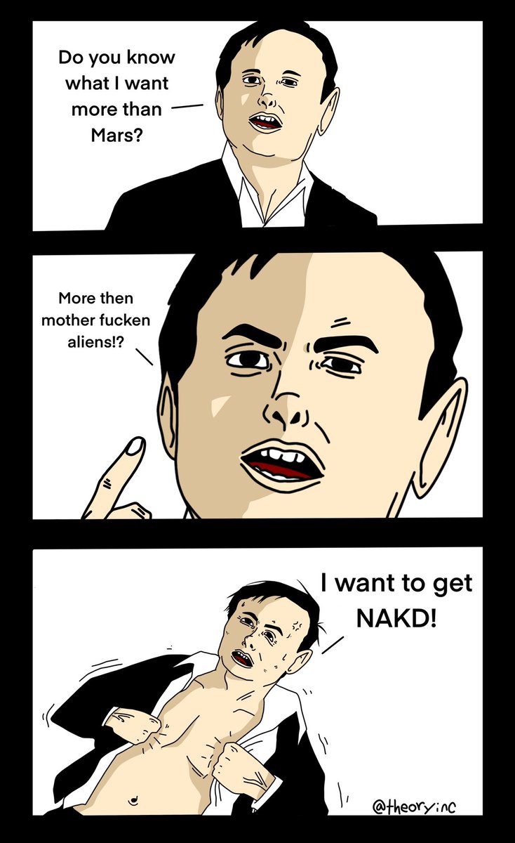 Theoryinc1's tweet photo. Retweet this or something. @elonmusk @NAKDfashion $nakd #getnakd #getnakdmusk https://t.co/4uHtPjX1sC