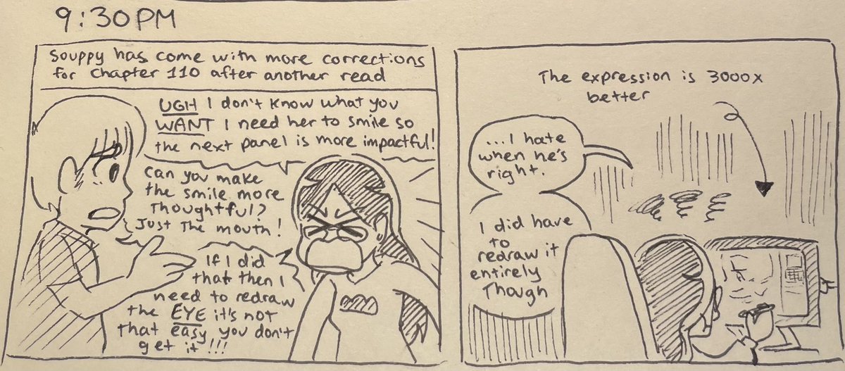 More hourlies!! Got all cleaned up, working on a few more corrections, CRUISY TIME ON THIS VERY EXCITING DAY. #hourlycomicday