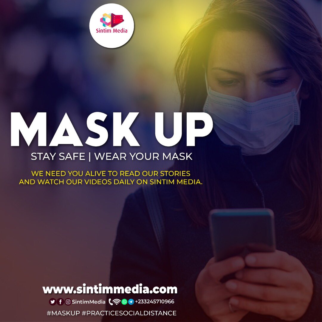 SintimTv's tweet photo. We need you alive to read our stories and watch our videos daily on @sintimmedia @SintimTv @GeoTourGhana 😷
#MaskUp #Sanitize #PracticeSocialDistance #COVID19 #SintimMedia https://t.co/DVQUR8cWnX