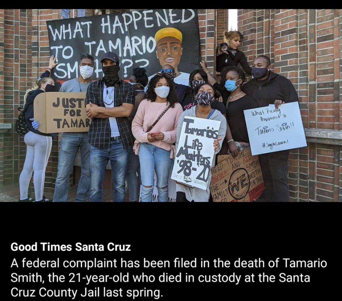 Federal Case against Santa Cruz Sheriffs, and the death of Tamario Smith, article in @GoodTimesSC, @TalesOfTheWeird

goodtimes.sc/santa-cruz-new…

#mentalhealth #humanrights