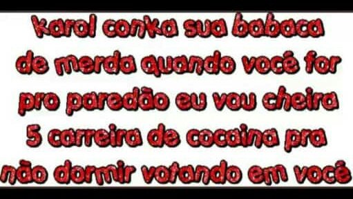 scaresfrog's tweet photo. karol entenda, vc é ESCROTA https://t.co/A6b70wguzX