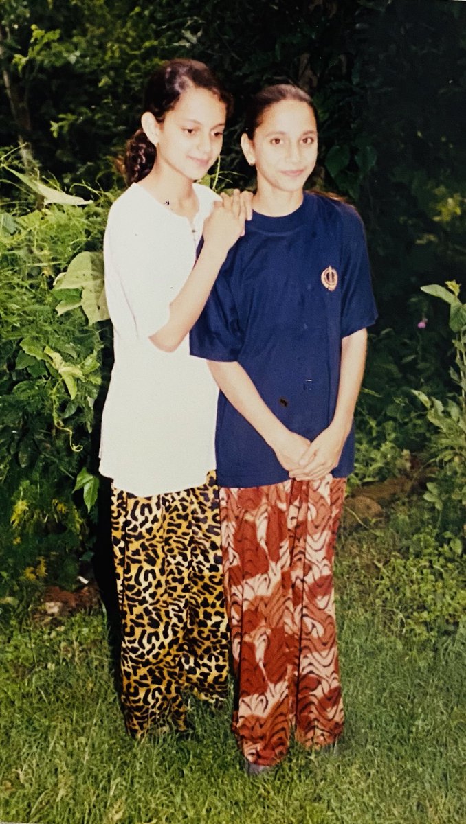 KanganaTeam's tweet photo. As a kid I collected money and bought a still camera, one of those photo sessions my friend is visibly embarrassed, Sharma uncle the local photographer used to send the reel of my camera to Chandigarh for washing and I remember waiting anxiously for weeks 🙂 https://t.co/VK2n8ZtkyG